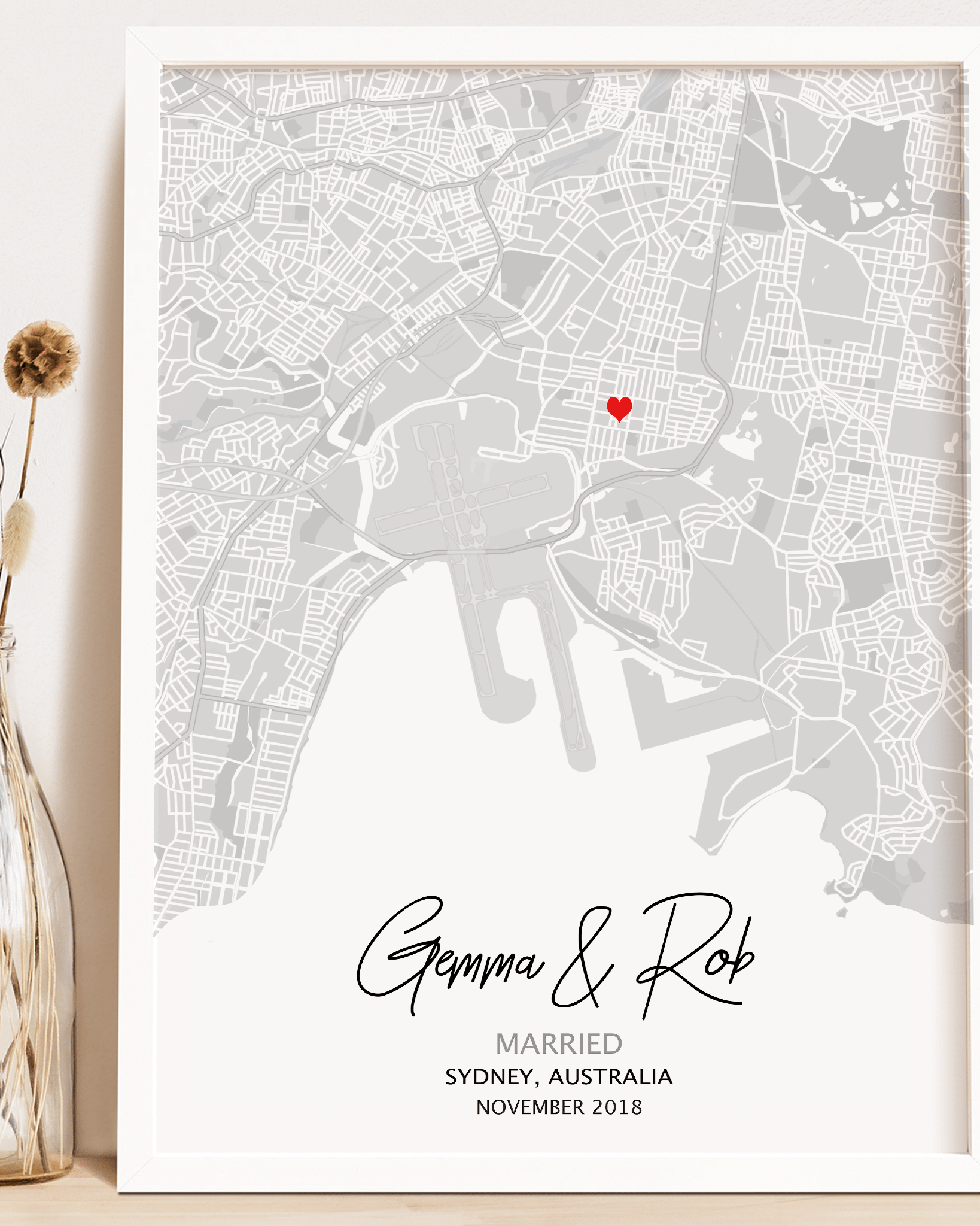 married gift custom frame