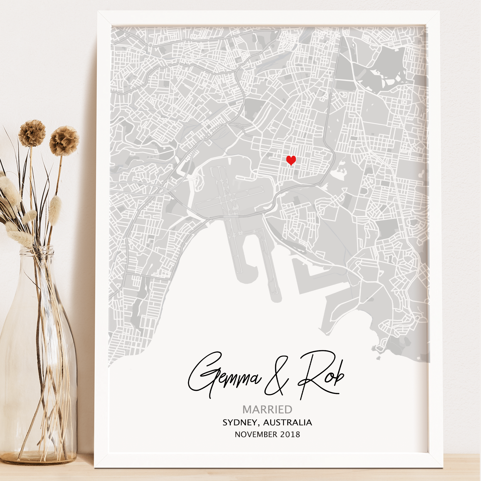 married gift custom frame