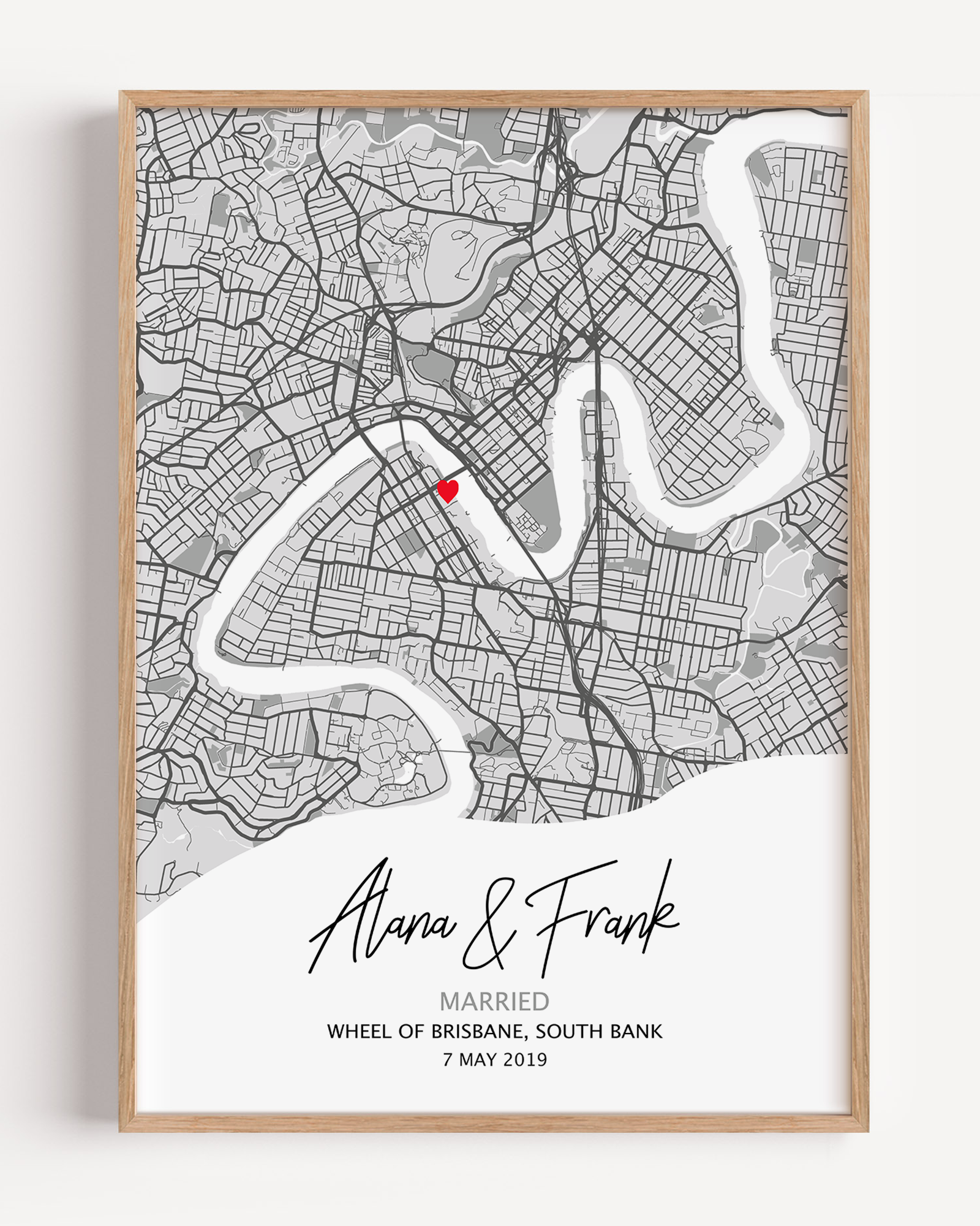 married gift custom frame