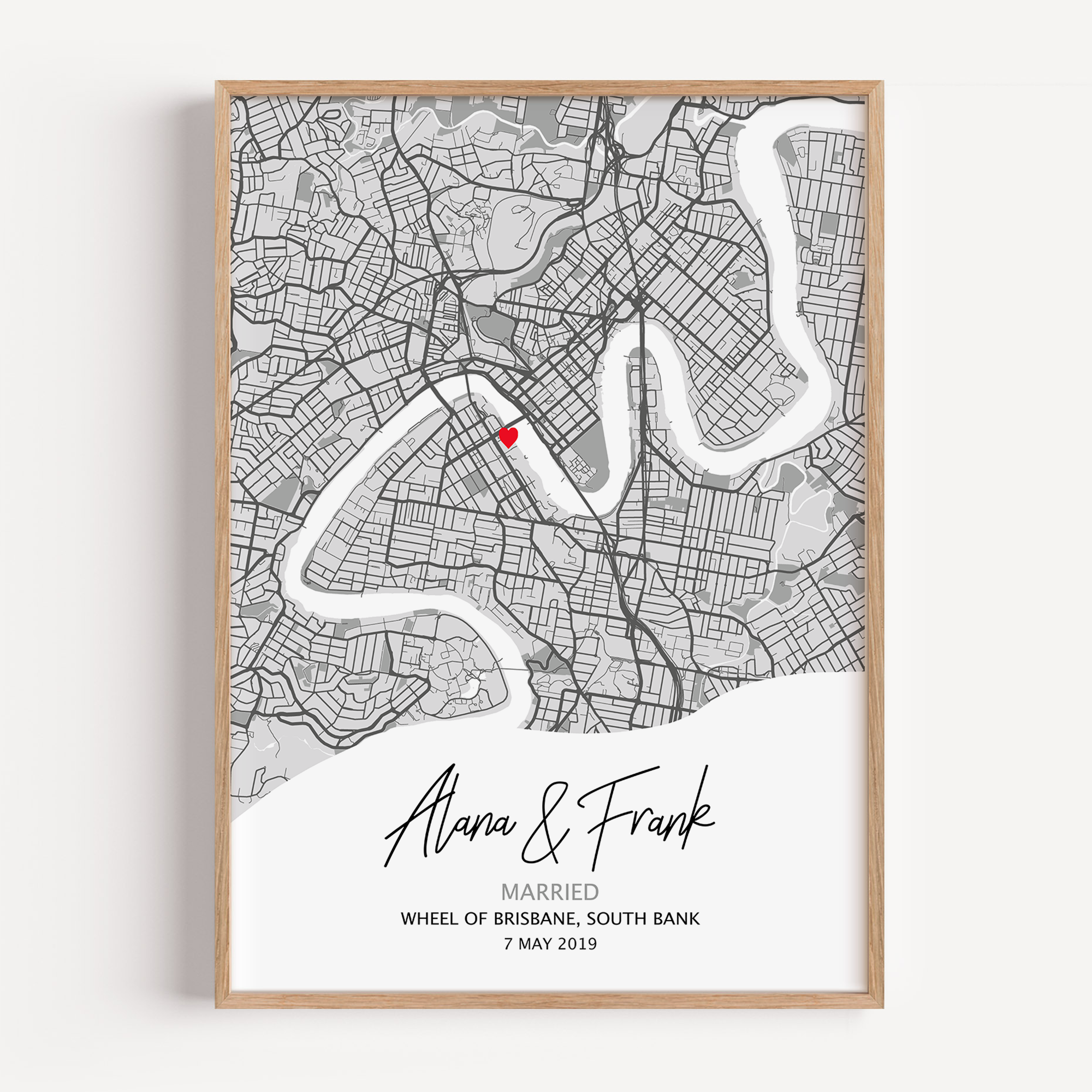 married gift custom frame