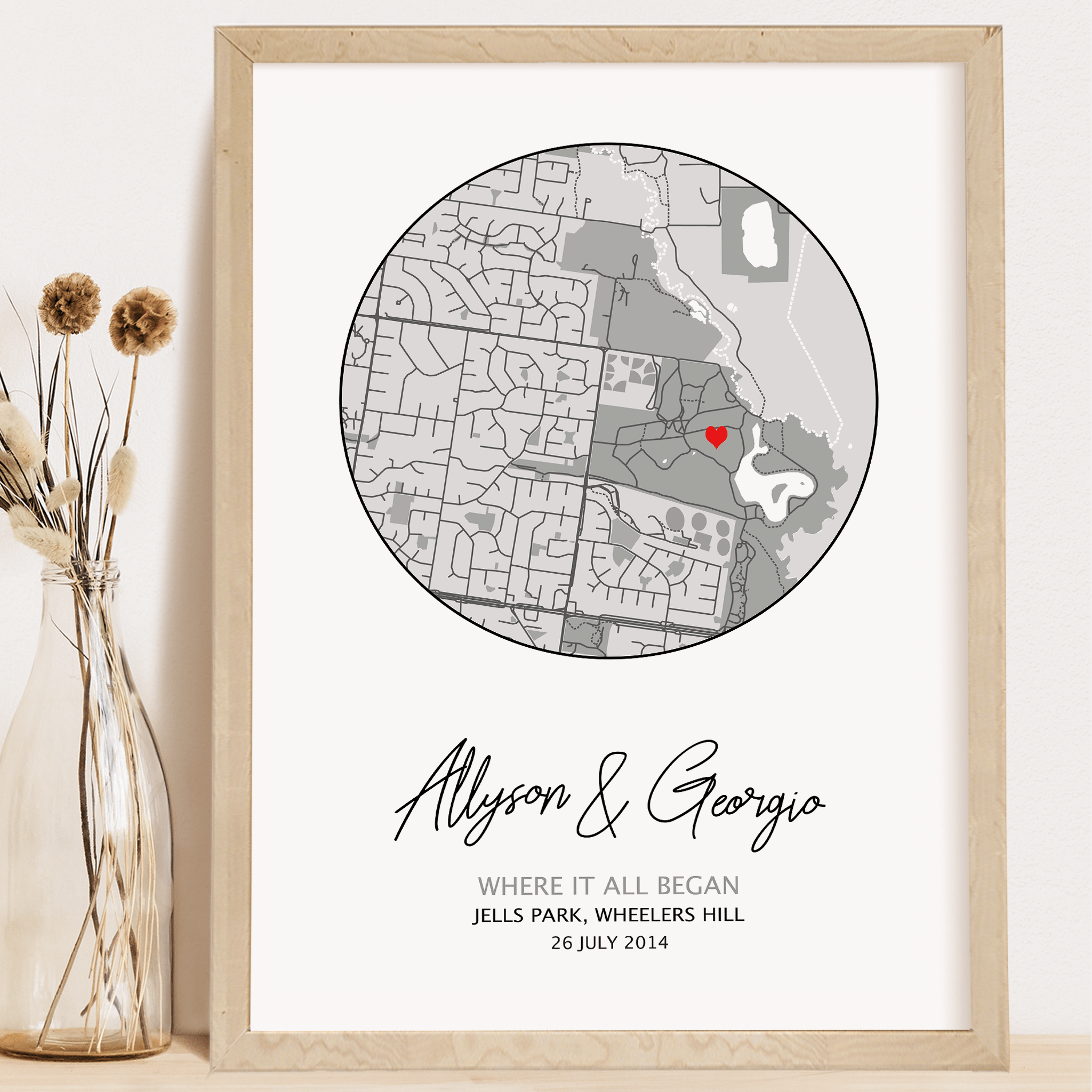 where it all began map print
