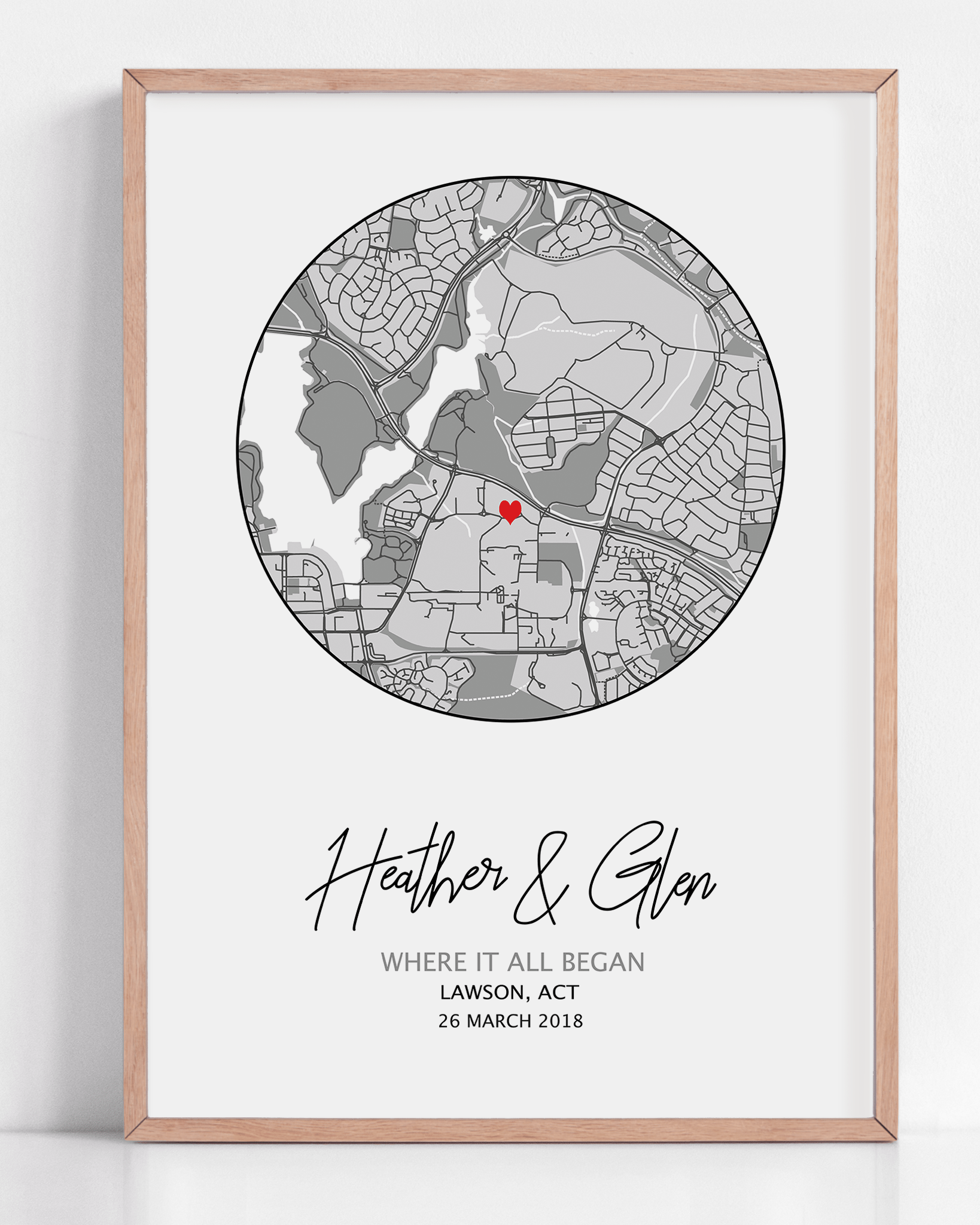 where we met gift unique frame