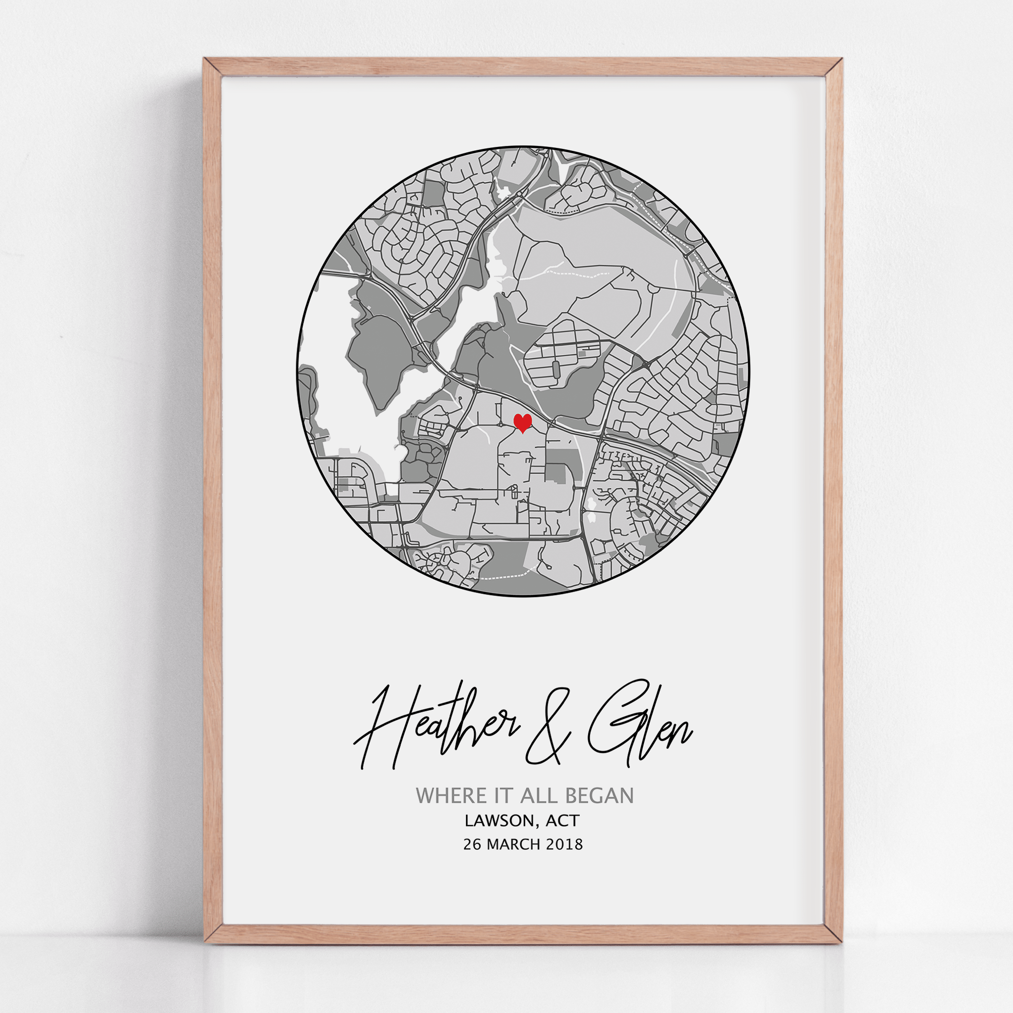 where we met gift unique frame