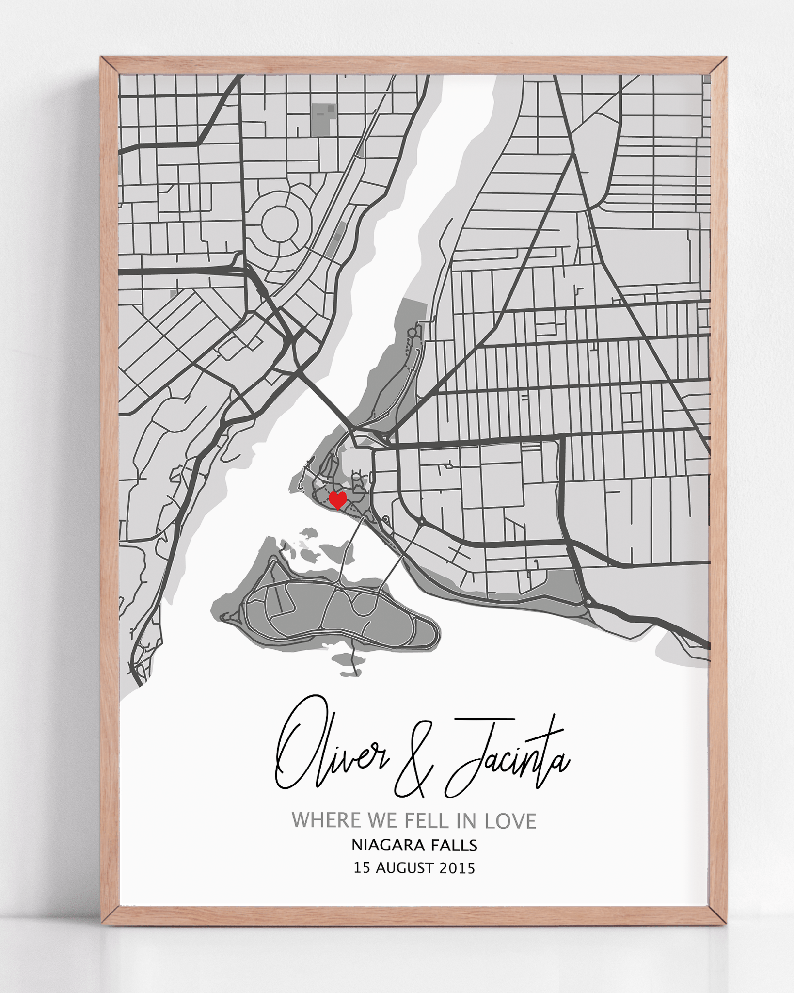 where it all began map gift custom