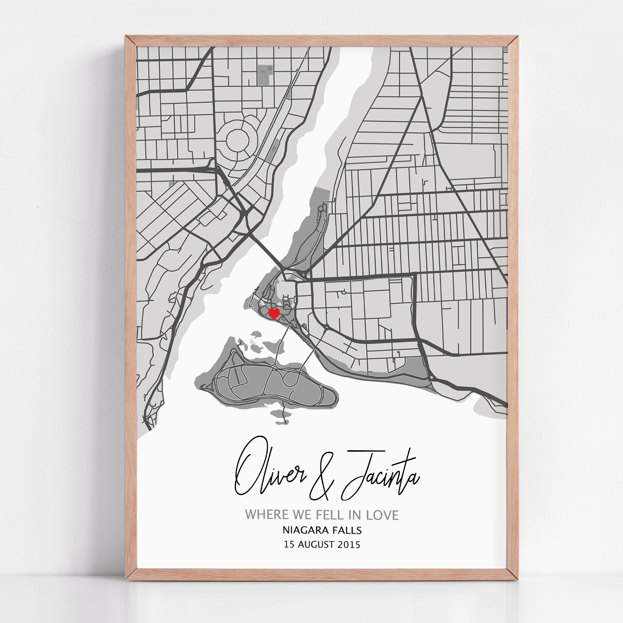 where it all began map gift custom