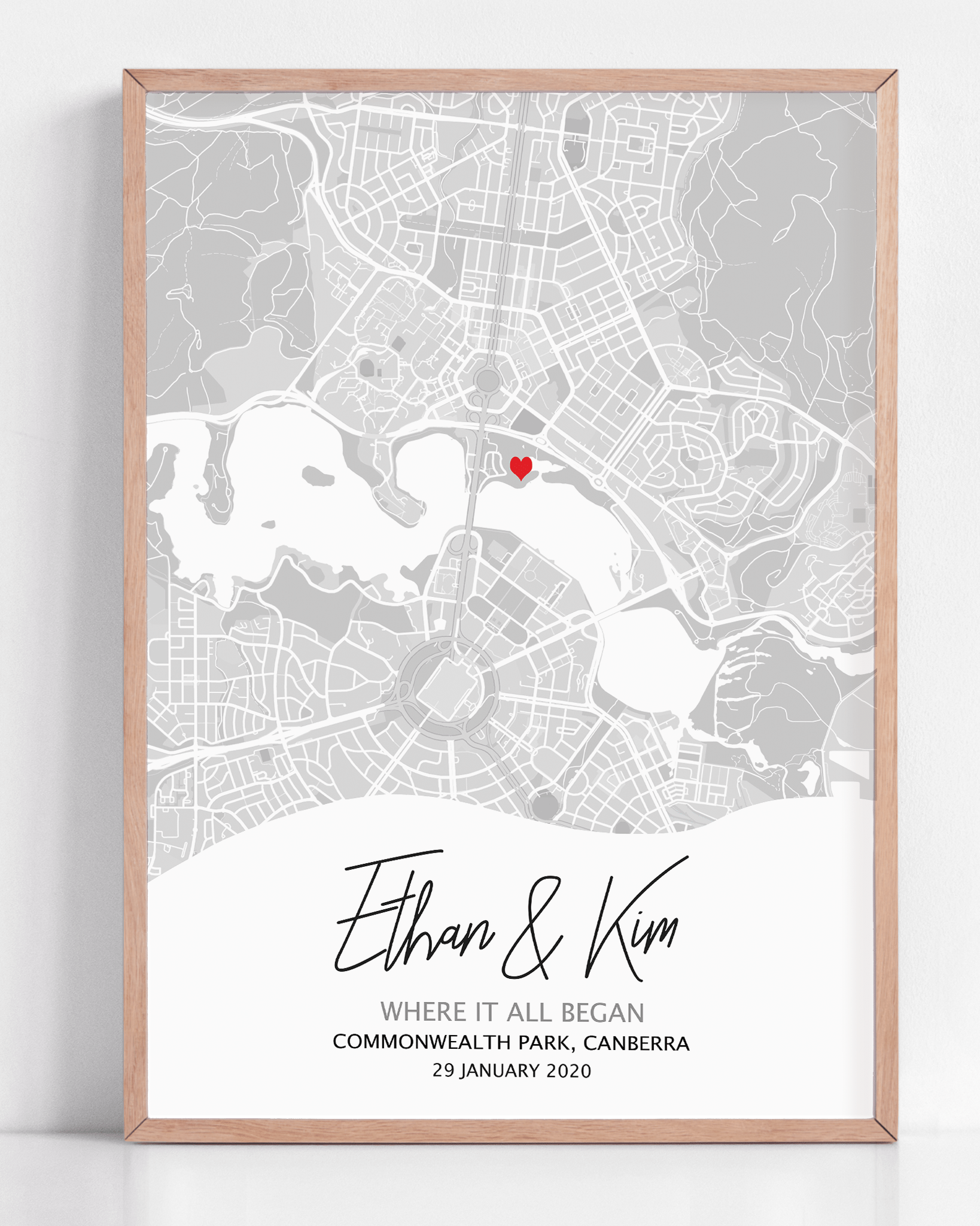 where we began map gift custom