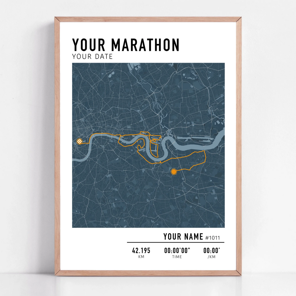 Maratona personalizzata o stampa di qualsiasi corsa