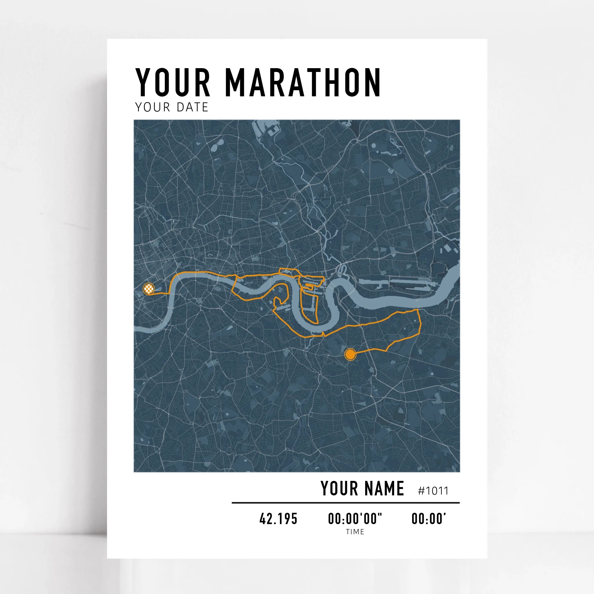 Benutzerdefinierter Marathon- oder beliebiger Laufdruck