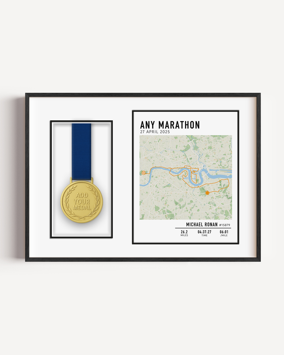 Running medal display frame – premium wall-mounted marathon medal holder for organizing and displaying race medals