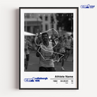 A stylish framed Edinburgh Marathon 10k memento featuring the race course map and a dedicated space for a personal finisher photo and race bib details.
