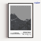 Sophisticated grey Edinburgh Half Marathon custom print, an official merchandise piece featuring the race course map and official logo for a minimalist and modern milestone memento.