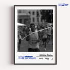 A commemorative framed Edinburgh Marathon photo print designed for younger runners, showcasing their personal photo and the Kids Kilometre event map.