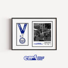 A commemorative Edinburgh Marathon medal display frame for the Kids Kilometre, featuring the official course design, a personal photo and a custom fit for the finisher medal.