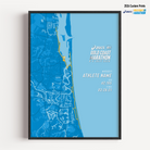Close up view of the 2026 Gold Coast Marathon course design showing map details and coastal route.