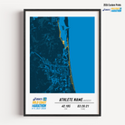Framed Gold Coast Marathon 2026 personalised artwork displayed on a wall as home decor.