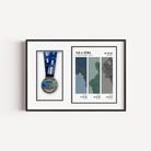 Ironman medal display frame for triathlon – stylish wall-mounted race medal holder to showcase finisher medals