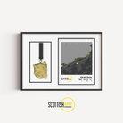 Scottish Half Marathon medal display frame featuring a classic grey personalised race print and a precision cut-out showcasing the official finisher medal.