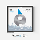 Official 2026 TCS Sydney Marathon medal collector frame featuring a finisher’s medal display alongside a race day photo and the official marathon course map, personalised with runner’s name, race number, and finish time.