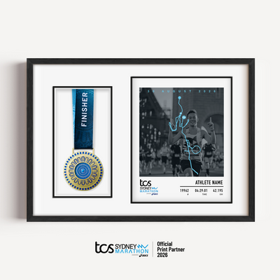 TCS Sydney Marathon Medal Display Frame with Photo - Official 2026