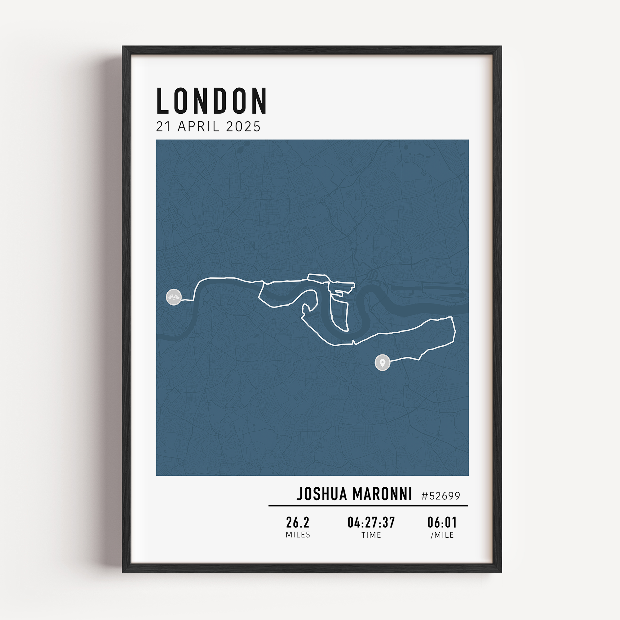 Custom Marathon Route Print