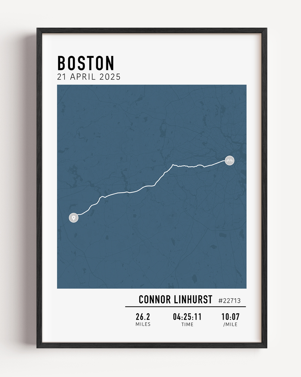 Custom Marathon Route Print