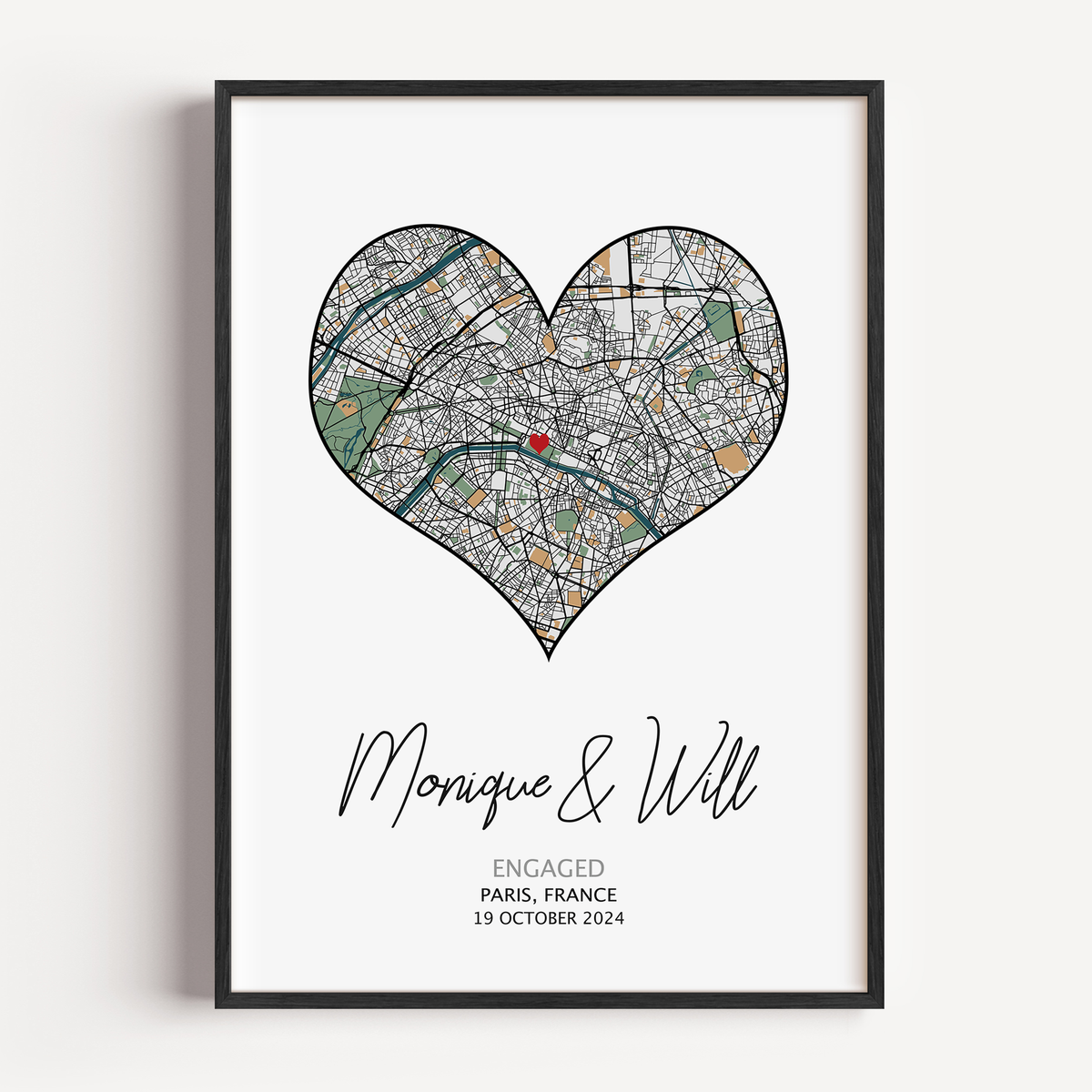where it all began custom gift for partner girlfriend or boyfriend gift for where you first met map with custom names