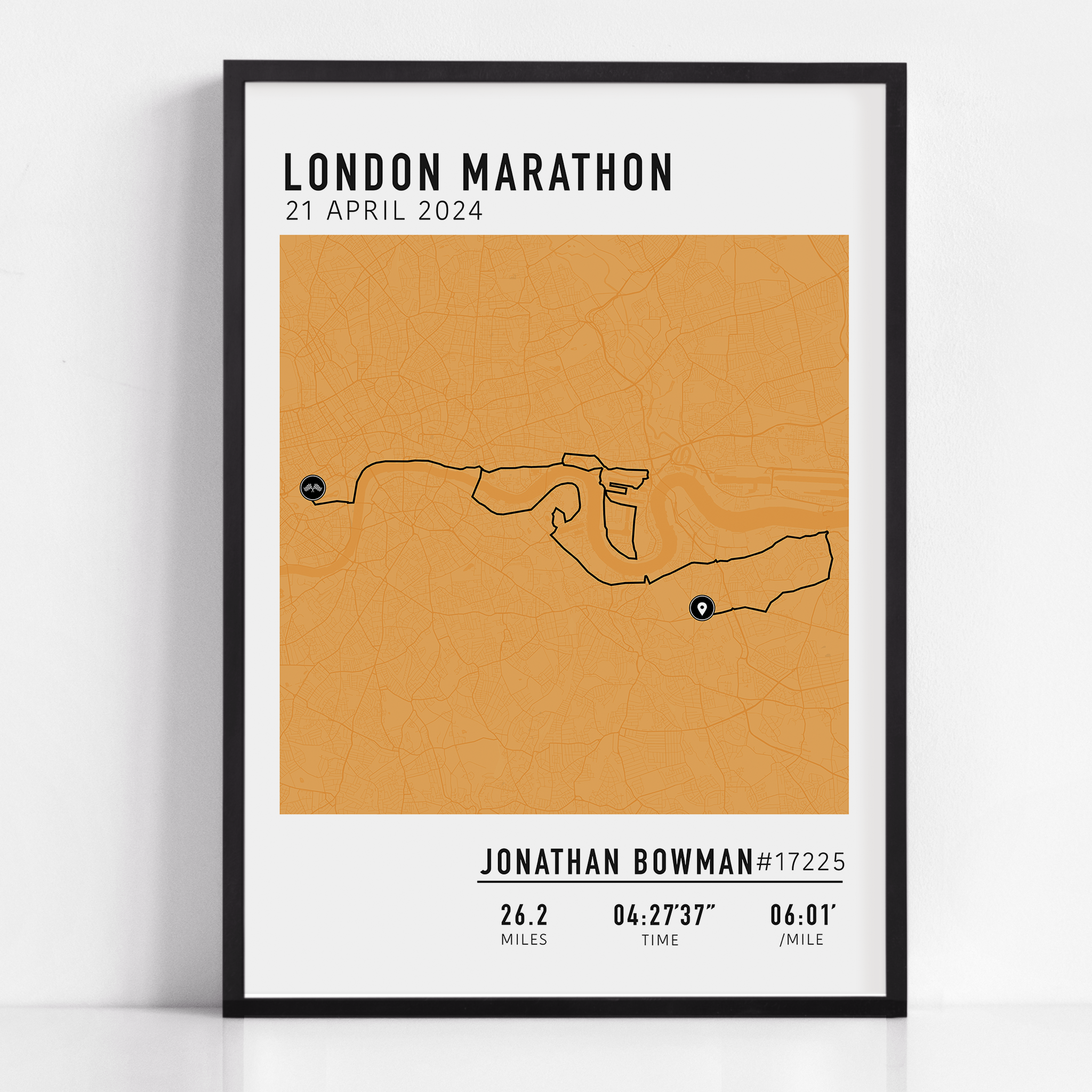 Custom Marathon Route Print