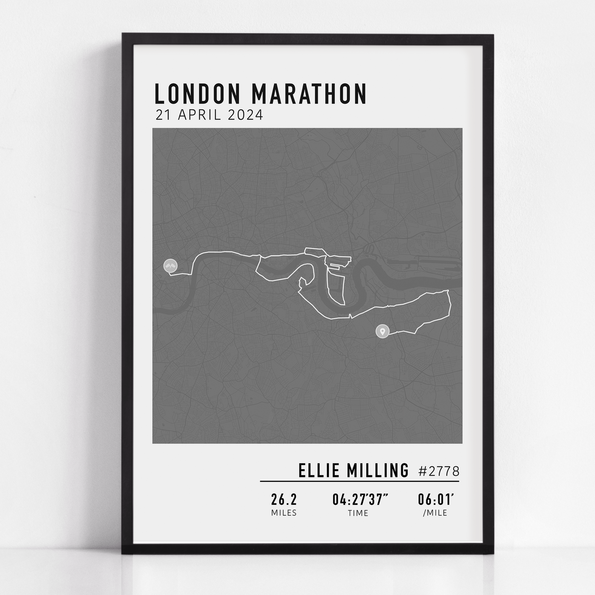 Custom Marathon Route Print