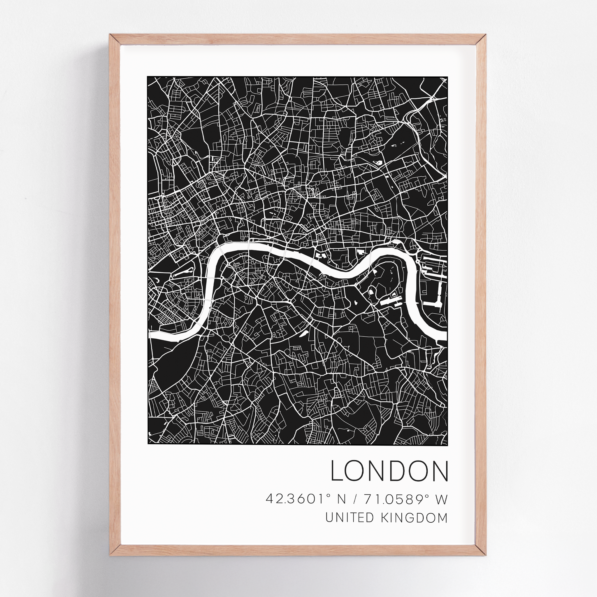 Personalized city map wall art of any location, custom framed print showcasing detailed street maps—perfect for home décor or meaningful gifts.