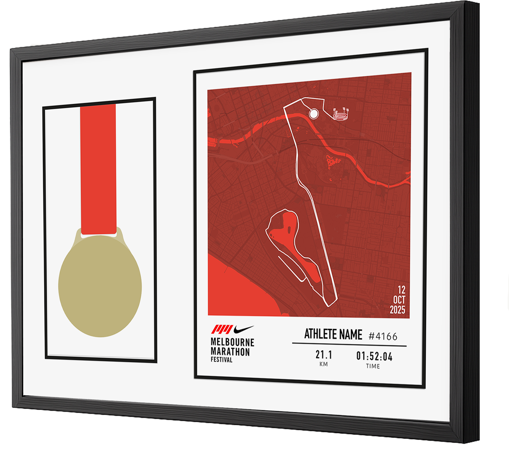 Melbourne Half Marathon Medal Display Frame