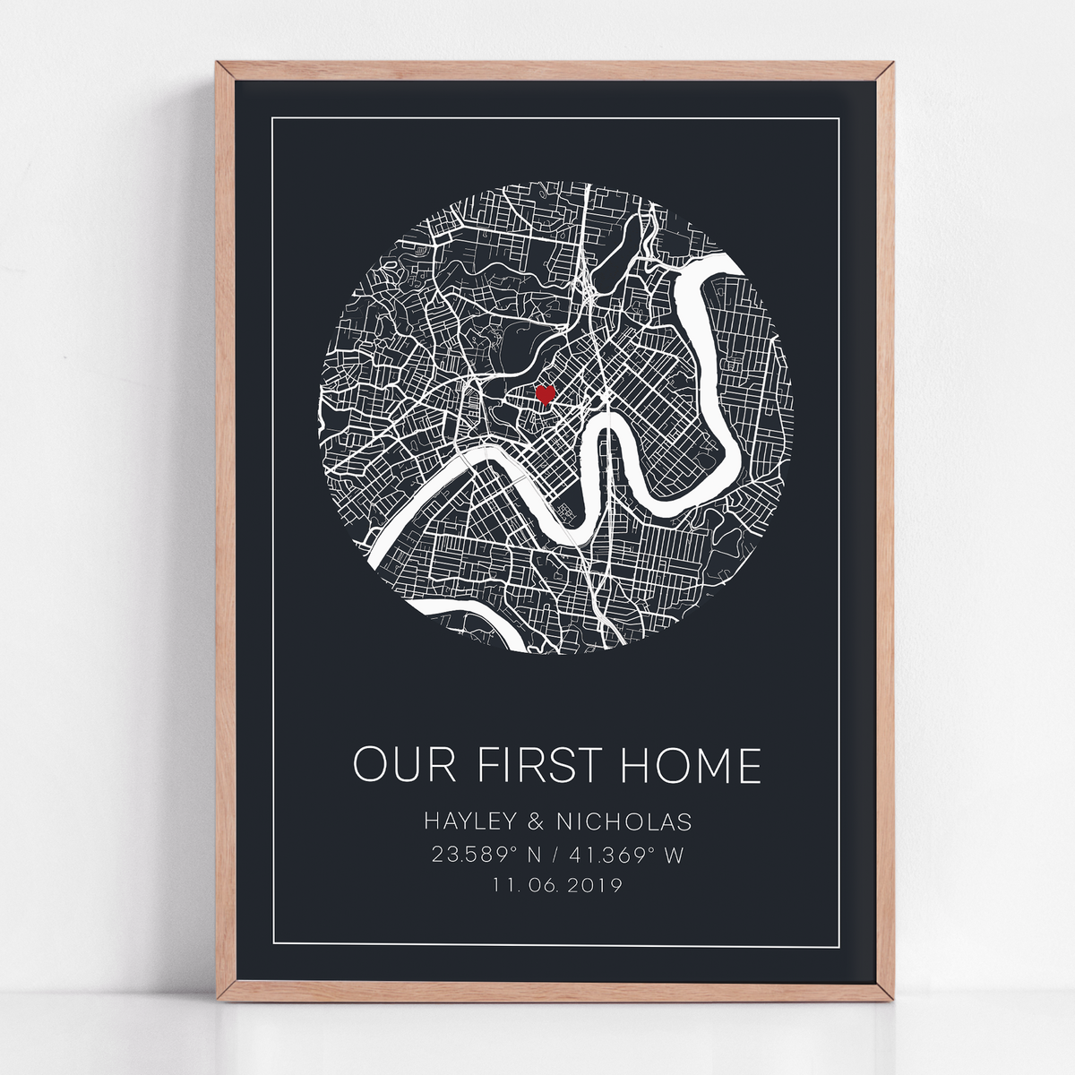 New Homeowner gift for first home, home sweet home map print 