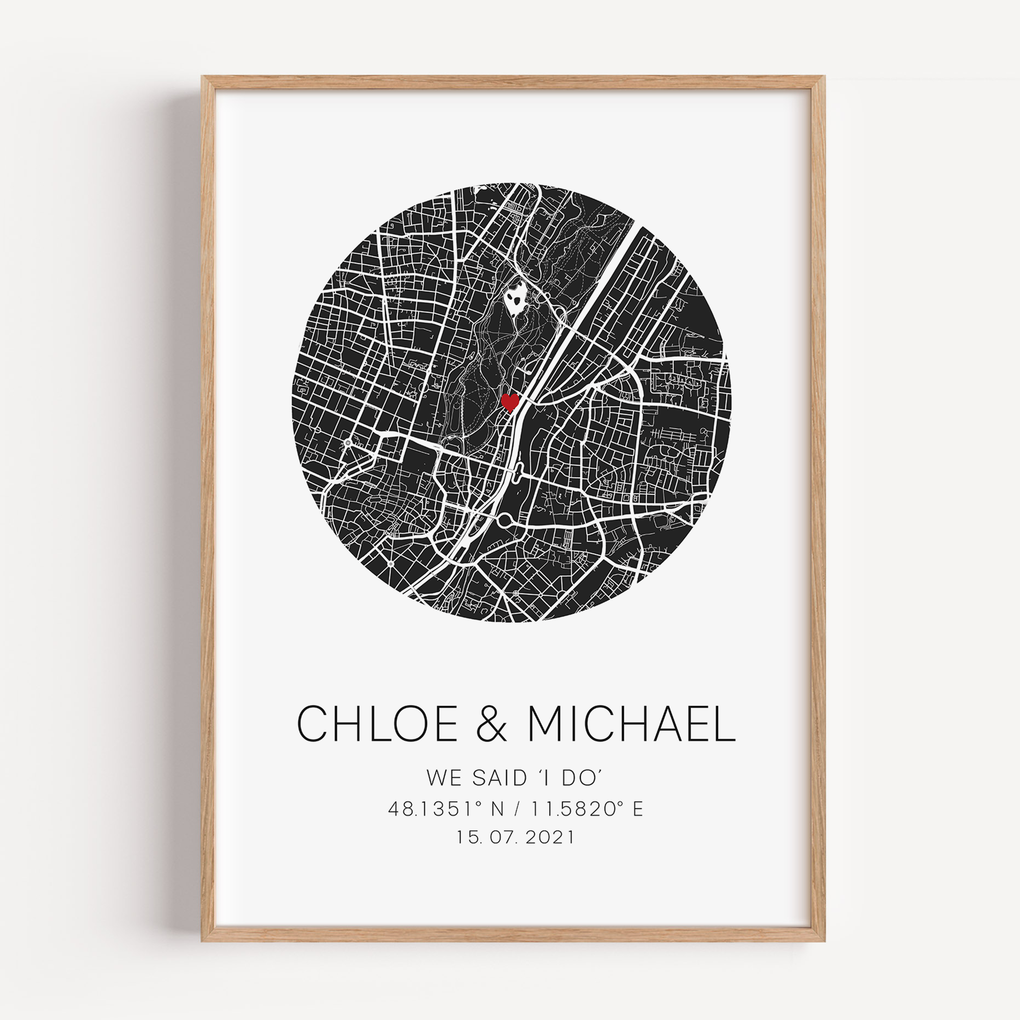 wedding gift for wedding morning for bride framed wedding location