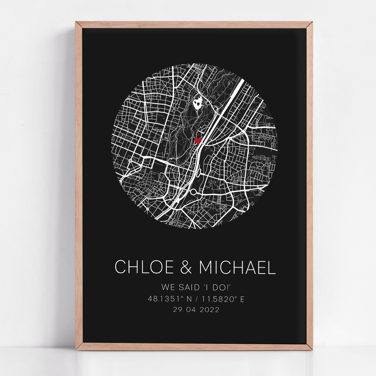wedding gift for wedding morning for bride framed wedding location