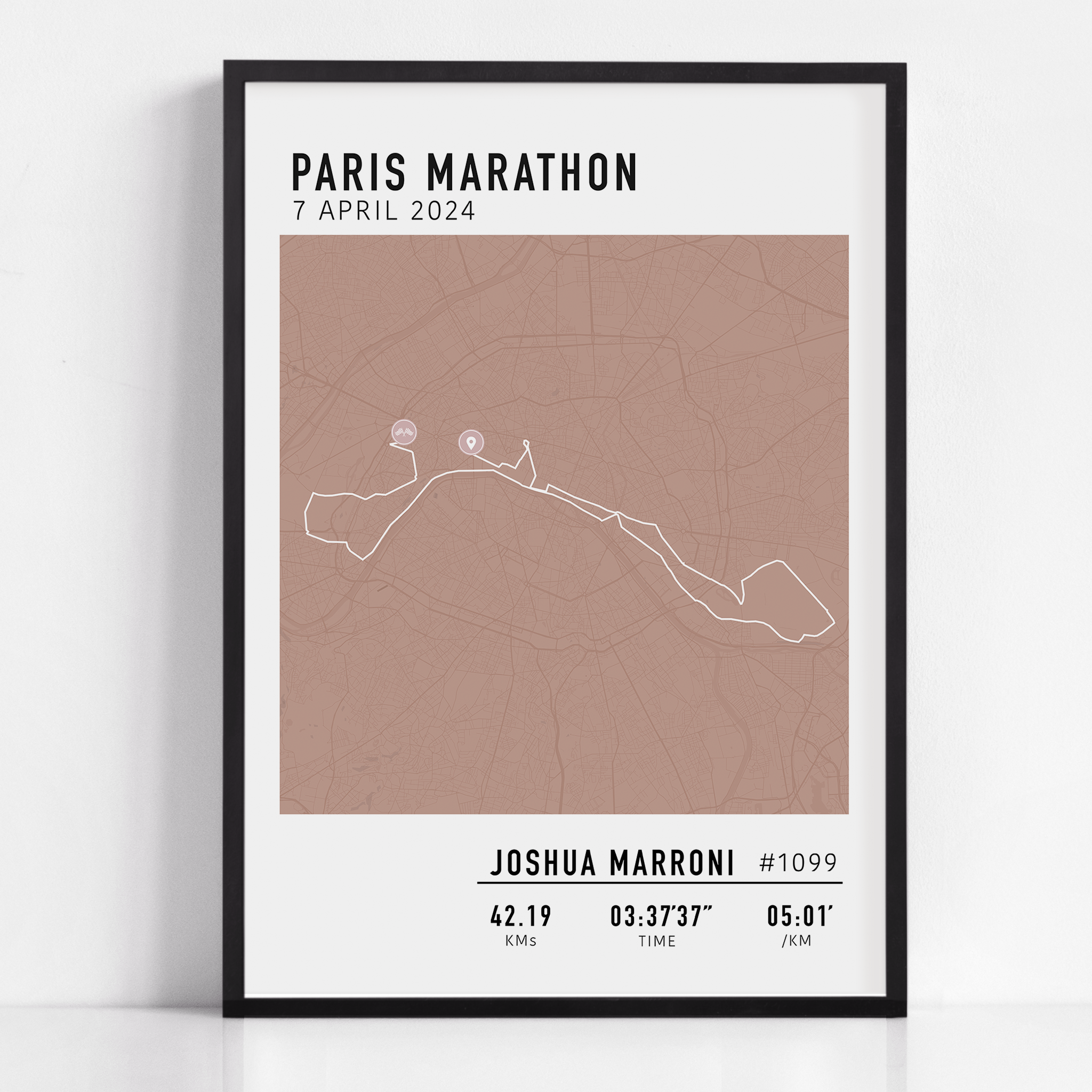 Custom Marathon Route Print