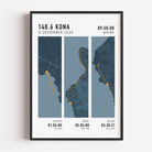 Minimal modern triathlon poster design for Ironman and half Ironman events, perfect gift for triathletes
