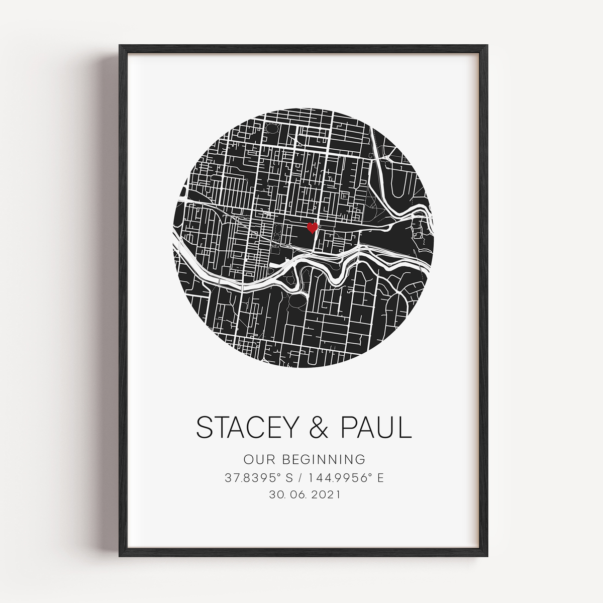 where it all began gift first date framed print