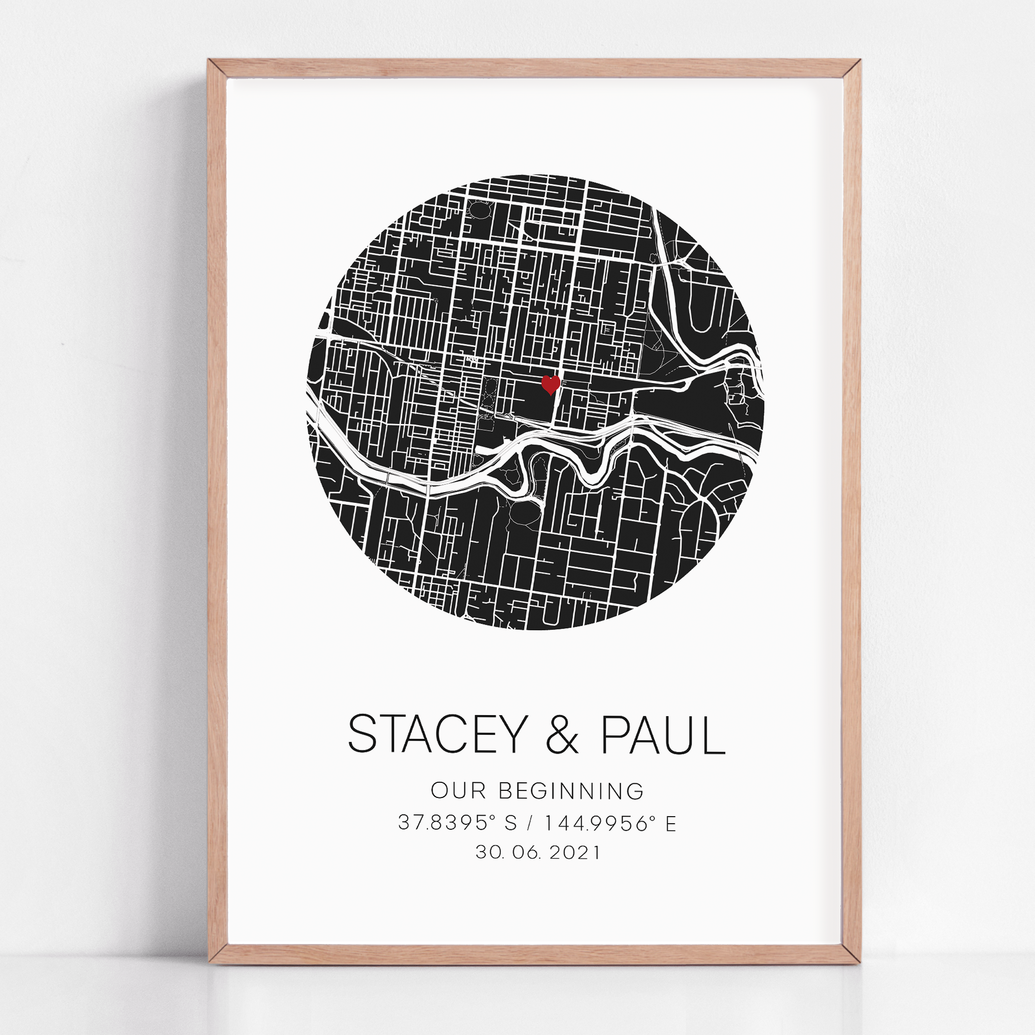 where it all began gift first date framed print