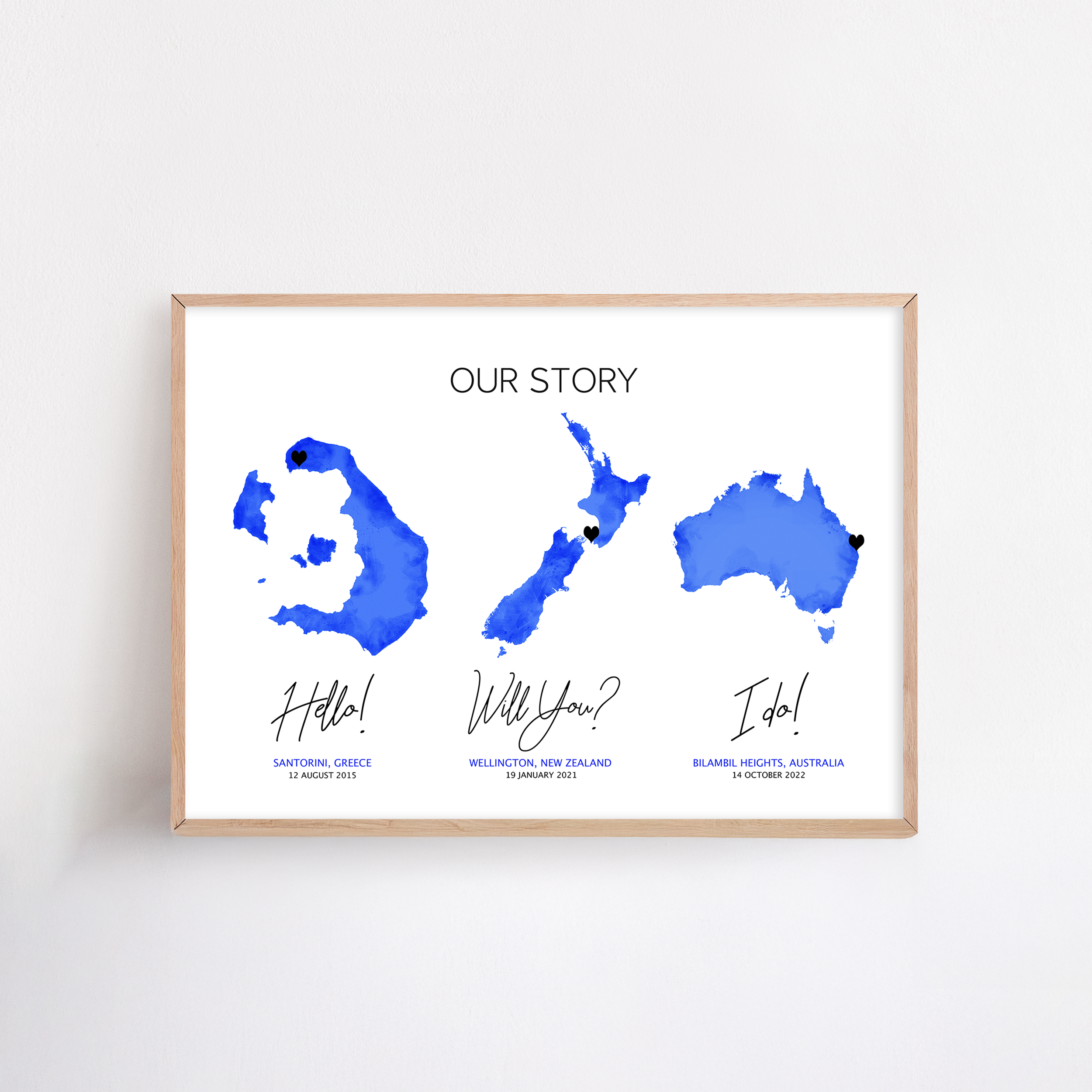 traditional first anniversary wedding gift paper framed print