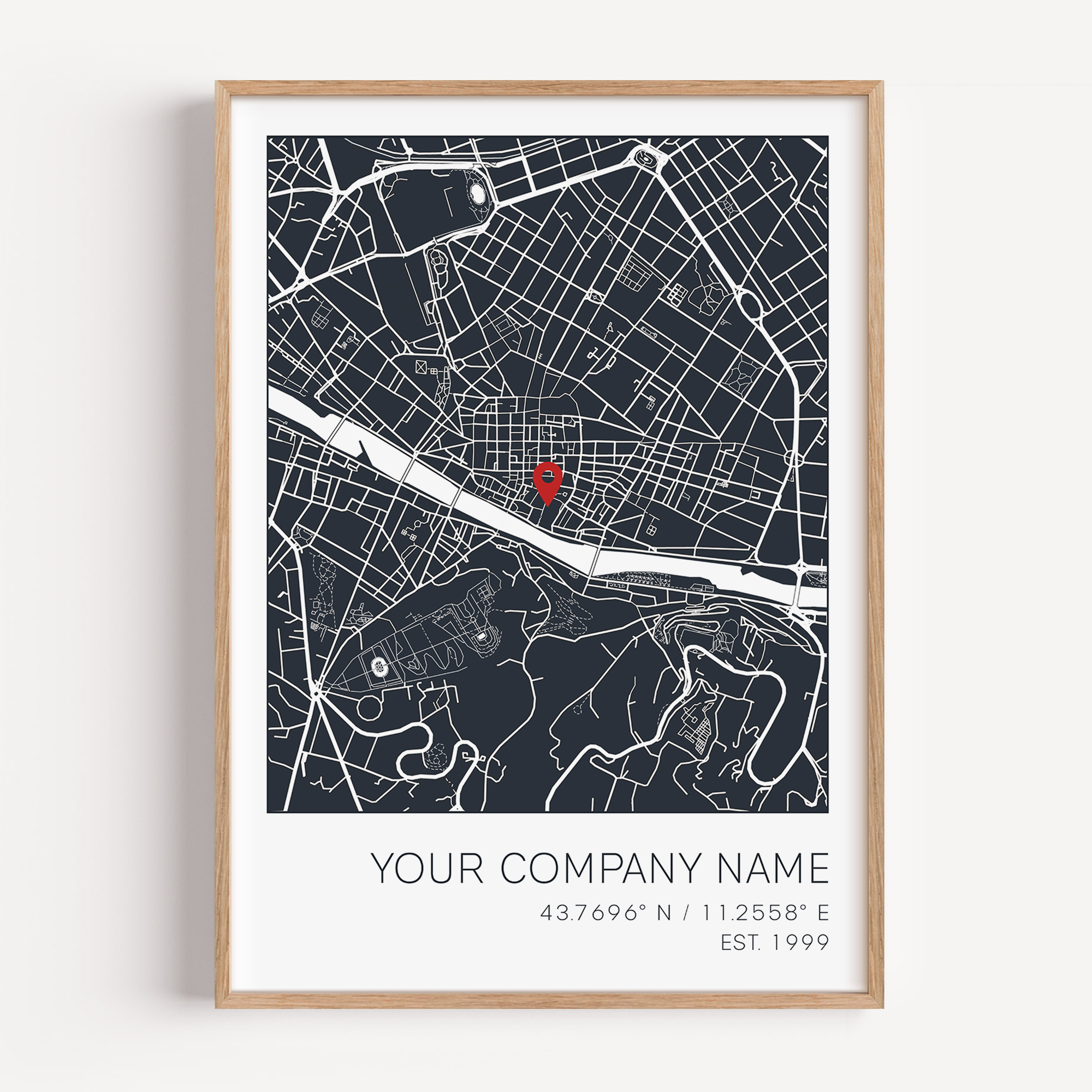 A company location anniversary gift framed artwork