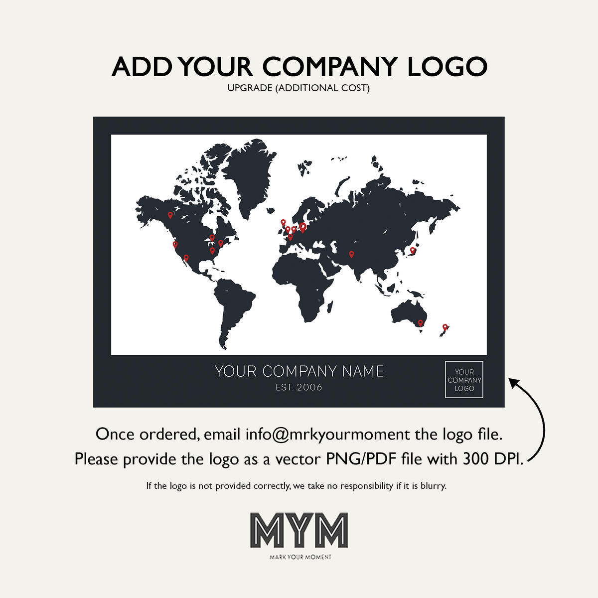 A company anniversary gift showcasing global company locations