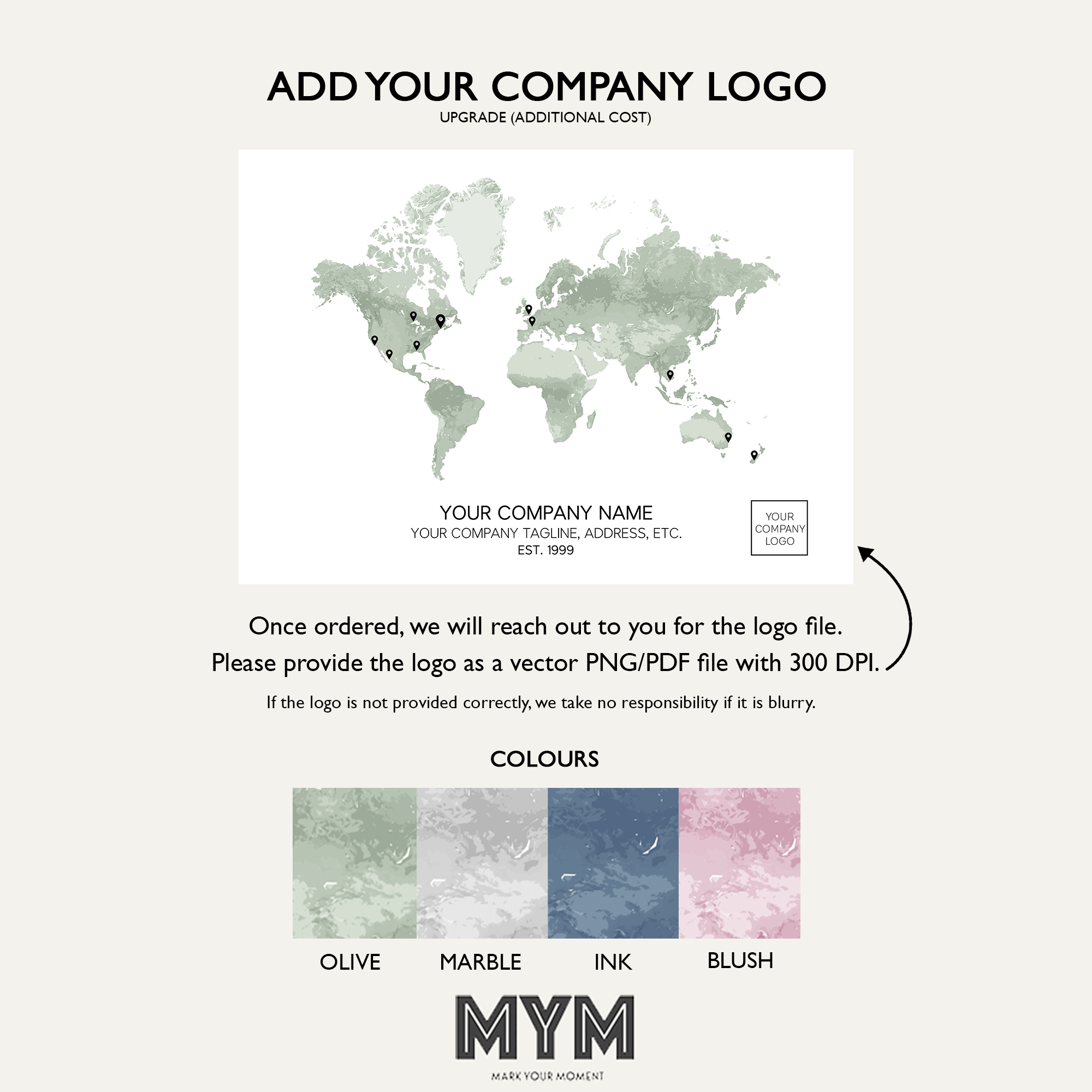 company global expansion map framed artwork