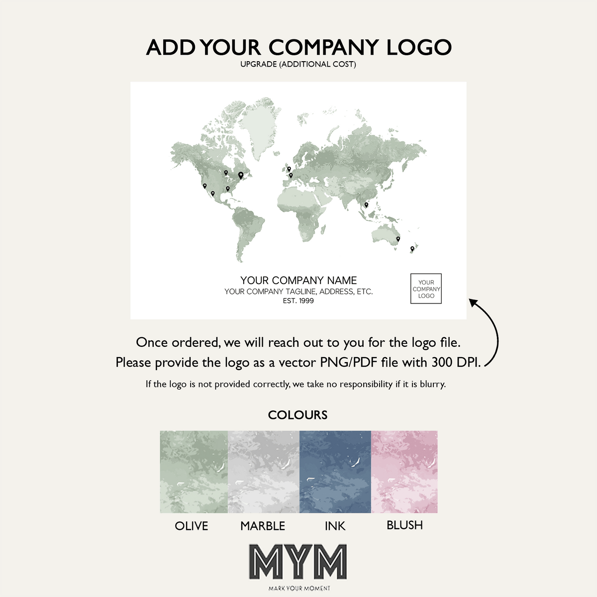 company global expansion map framed artwork