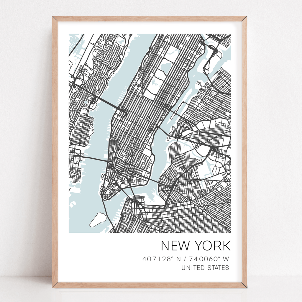 new york map print