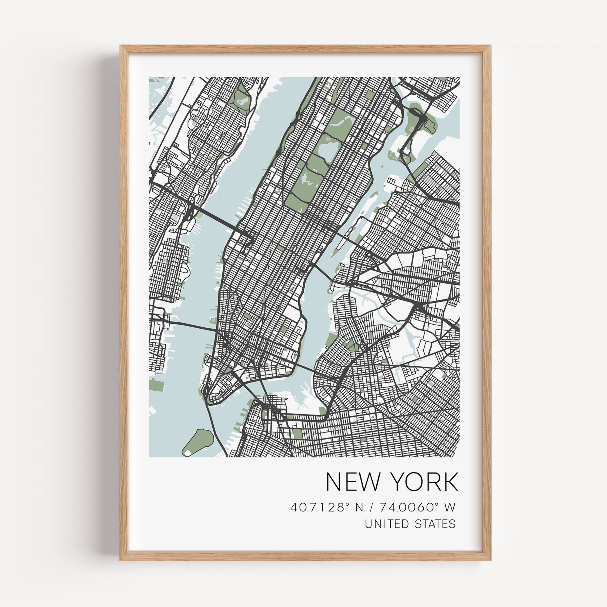 new york map print