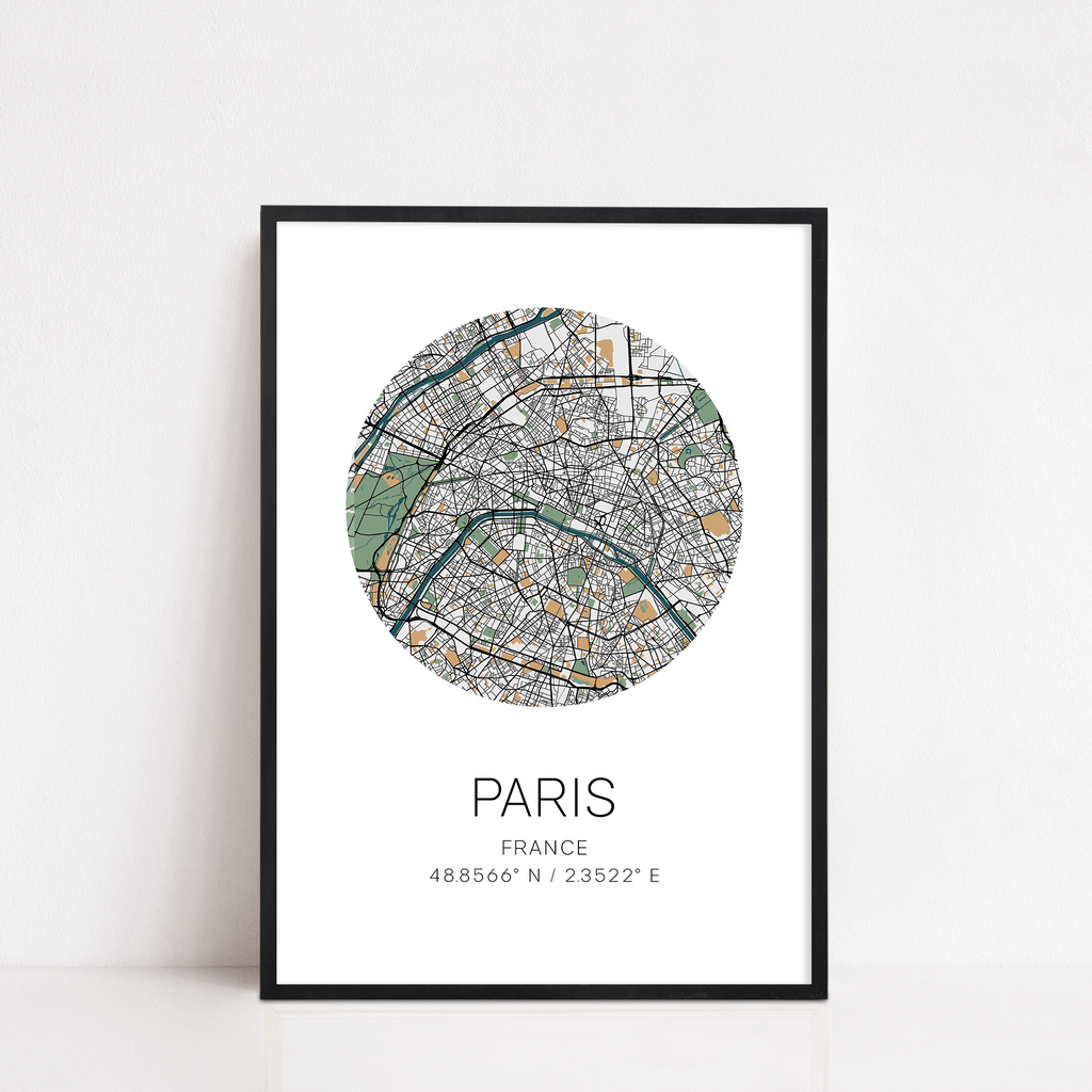 paris map print