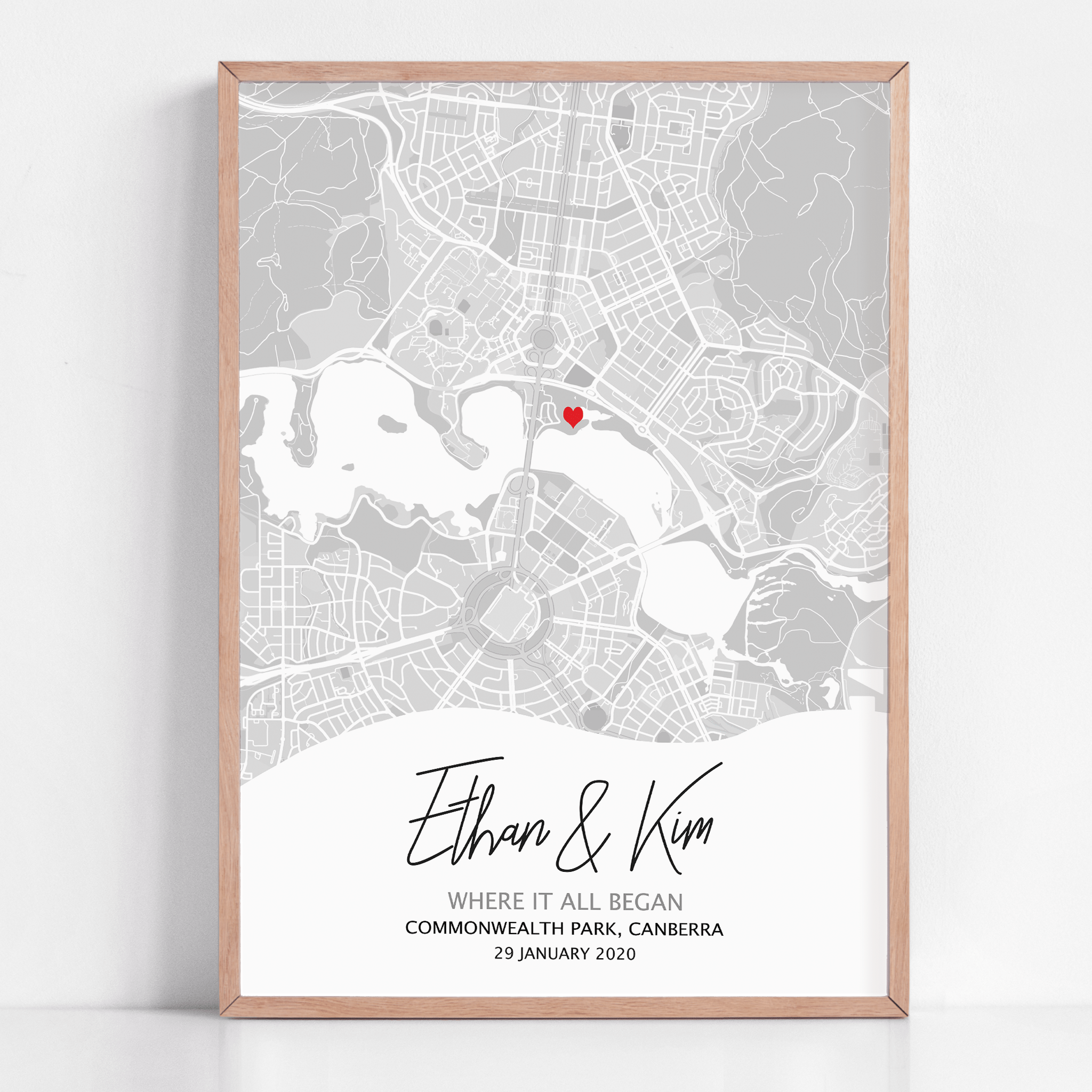 Boyfriend Gift Personalised Map Print Boyfriend Personalized Map Art First  Met, First Date, First Kiss Dating Anniversary 