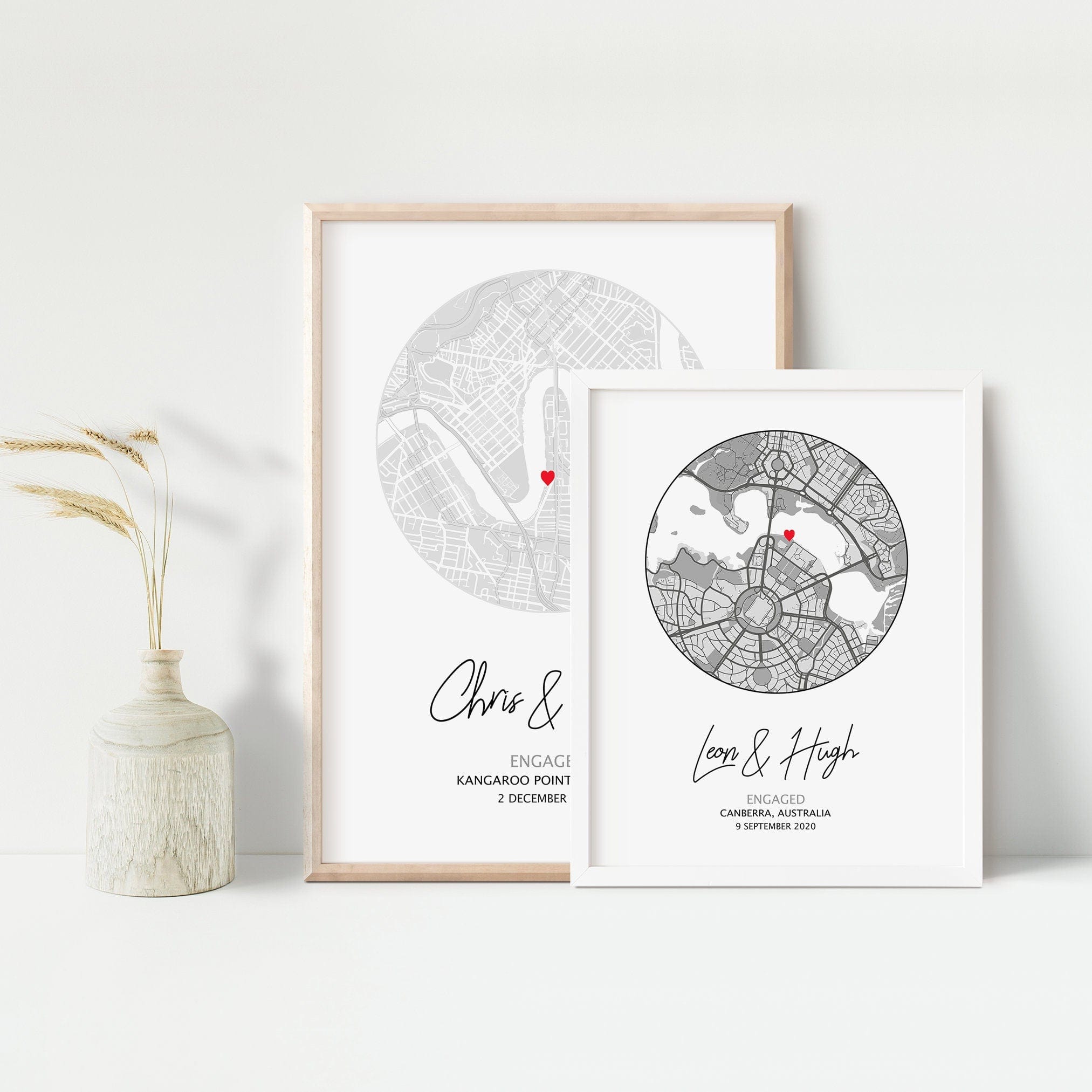 first date gift custom map