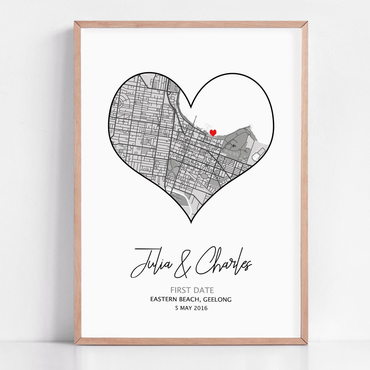 first date gift custom map