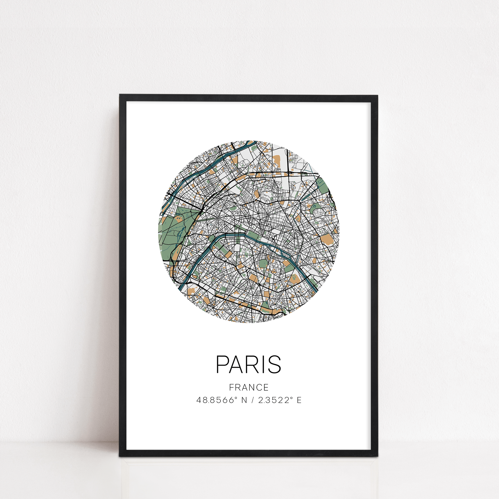 paris city map print