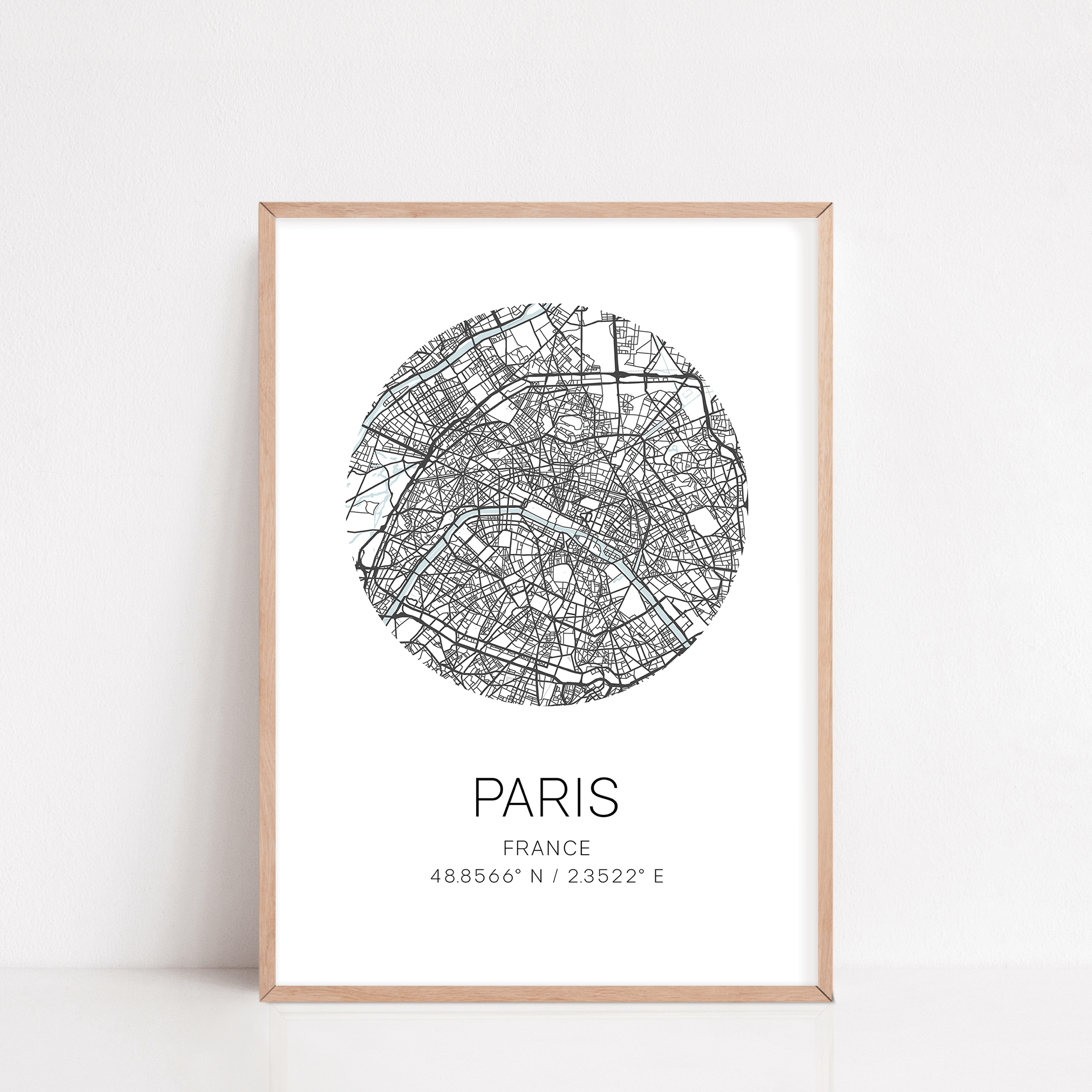 paris city map print